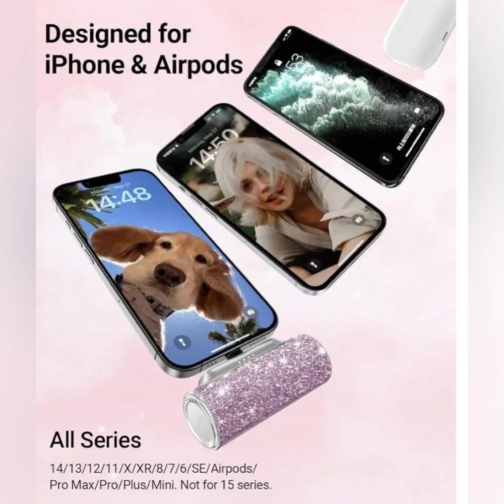 Mini Bling Portable Charger for Iphone